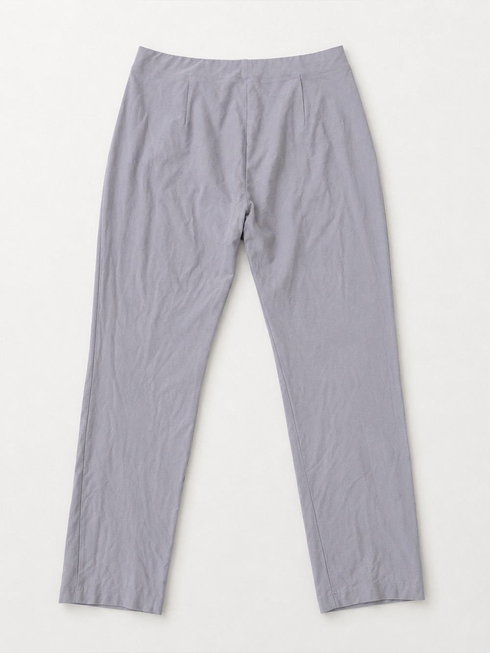 Eileen Fisher System Small Pants Gray Ponte Ankle Slim Tapered Pull On Strech - Picture 2 of 6